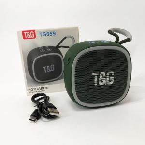 Портативна Bluetooth-колонка TG659 з ремінцем, Бездротова колонка портативна потужна. Колір: зелений