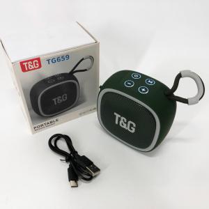 Портативна Bluetooth-колонка TG659 з ремінцем, Бездротова колонка портативна потужна. Колір: зелений