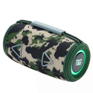 Bluetooth-колонка TG657 з RGB підсвічуванням 1500 mAh, Гучна блютуз колонка. Колір: камуфляж