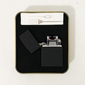 Запальничка імпульсна NB USB-215, Запальничка акумуляторна подарункова, USB запальничка. Колір: чорний