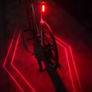Велоліхтар LEADBIKE LD77-LS-4 LED з лазерною розміткою, Ліхтар акумуляторний світлодіодний велосипедний