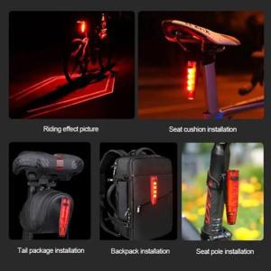 Велоліхтар LEADBIKE LD77-LS-4 LED з лазерною розміткою, Ліхтар акумуляторний світлодіодний велосипедний