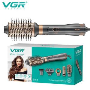 Фен стайлер для укладання та завивки волосся VGR V-491 6в1 Professional 1000Вт Фен з насадками