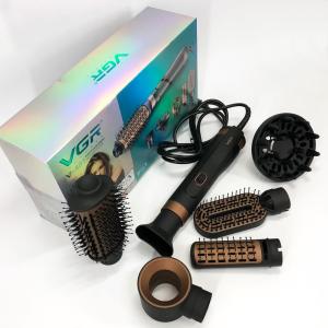 Фен стайлер для укладання та завивки волосся VGR V-491 6в1 Professional 1000Вт Фен з насадками