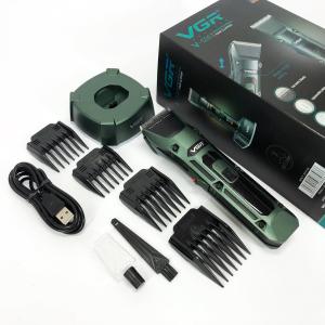 Акумуляторна бездротова машинка для стрижки волосся VGR V-696 з LED дисплеєм та ТУРБО режимом