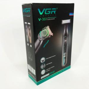 Електробритва VGR V-360 GREEN, Бездротова електробритва, Тример для вусів, Електробритва з насадками