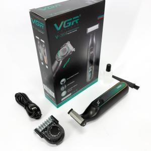 Електробритва VGR V-360 GREEN, Бездротова електробритва, Тример для вусів, Електробритва з насадками