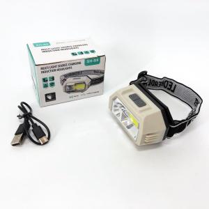 Ліхтар налобний SH-S9-XPE+COB+3SMD(red), ліхтарик налобний з usb зарядкою, ліхтар на голову для бігу