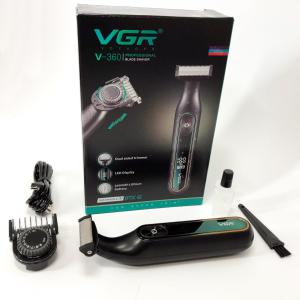 Електробритва VGR V-360 GREEN, Бездротова електробритва, Тример для вусів, Електробритва з насадками