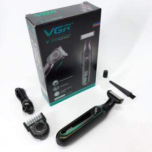 Електробритва VGR V-360 GREEN, Бездротова електробритва, Тример для вусів, Електробритва з насадками