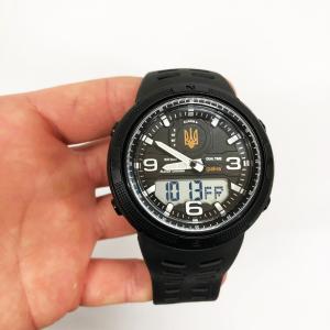 Годинник наручний чоловічий SKMEI 5561/1655BKWT, спортивний, Чоловічий армійський водостійкий тактичний годинник