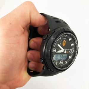 Годинник наручний чоловічий SKMEI 5561/1655BKWT, спортивний, Чоловічий армійський водостійкий тактичний годинник