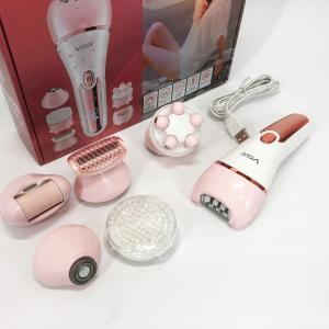 Епілятор для обличчя та тіла 6в1, від USB VGR V-733 / Жіночий епілятор для видалення волосся. Колір: рожевий