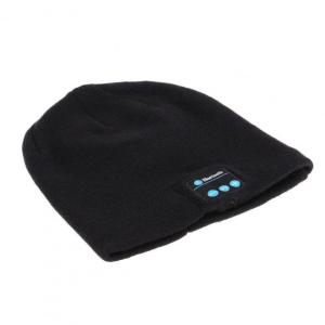 Портативна колонка ШАПКА з bluetooth навушниками SPS Hat BT True. Колір чорний