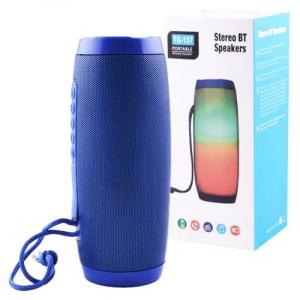 Портативна bluetooth колонка вологостійка TG157 Pulse з різнокольоровою підсвіткою. Колір: синій