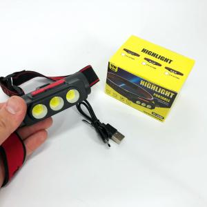 Ліхтар налобний PLD-2119B-XPE+2COB(white+red), Ліхтар на голову для риболовлі, Водонепроникний ліхтарик
