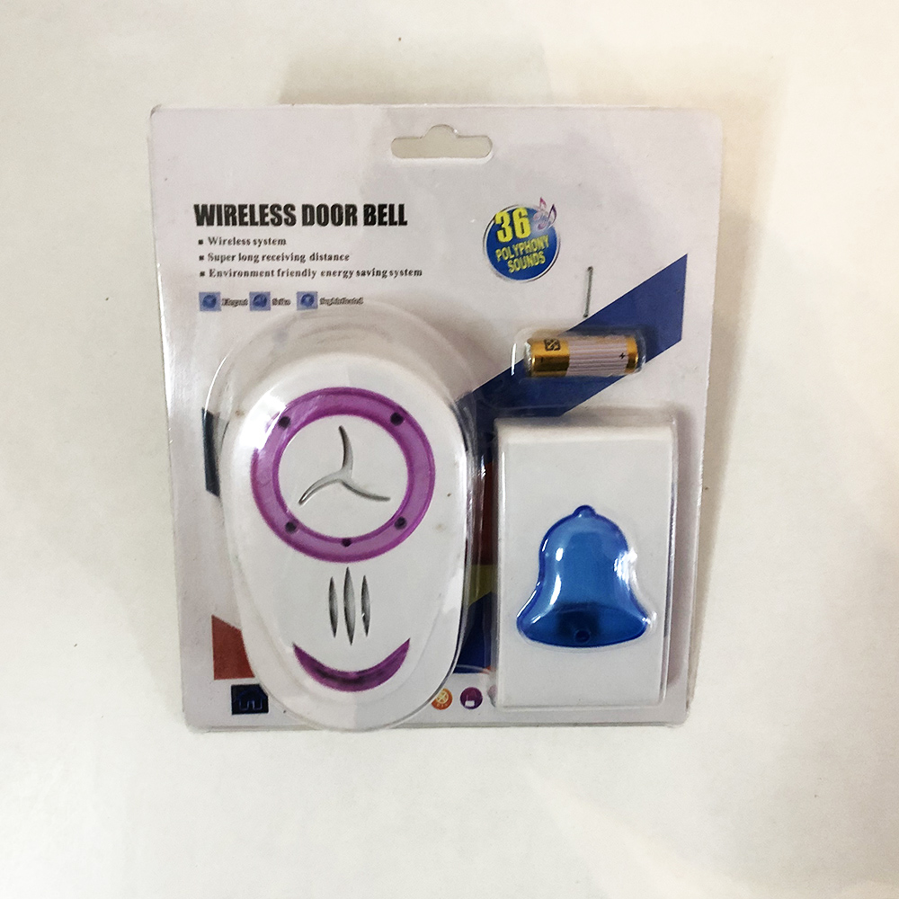Безпровідний дверний дзвінок від розетки 220V Luckarm Intelligent A8853 Purple