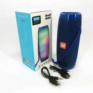 Портативна bluetooth колонка вологостійка TG157 Pulse з різнокольоровою підсвіткою. Колір: синій