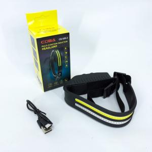 LED Ліхтар налобний BL-W689-LM+2COB (white+red) датчик руху, Ліхтарик на голову із зарядкою