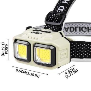 Ліхтар налобний акумуляторний Bailong HX-816 2COB(white+red) вологозахист, Ліхтар на голову для бігу
