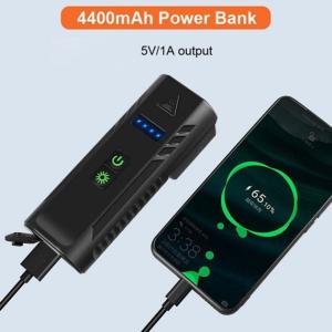 Велофара з сигналом FY-336/2000-4T6 на акумуляторі з функцією повербанку, Велоліхтар з водозахистом із зарядкою