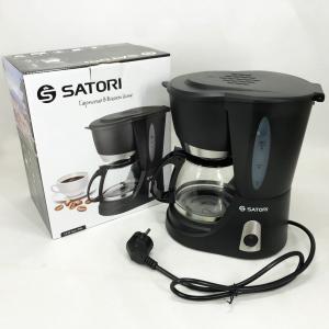 Кавоварка крапельна Satori SCM-600-PBL 650 Вт, Маленька кавомашина для дому, Маленька кавомашина