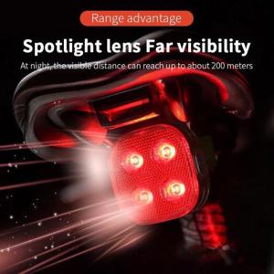 Велосипедний ліхтар задній габаритний FY-328S, 4LED, з автоматичною системою START/STOP
