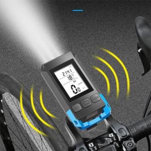 Велофара з комп'ютером та сигналом MT-088-T6, 450Lum, 18650 (2200mAh), кнопка, Освітлення для велосипеда