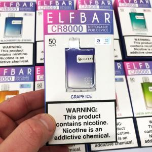 Elf bar CR8000. Виноград (Grape Ice)