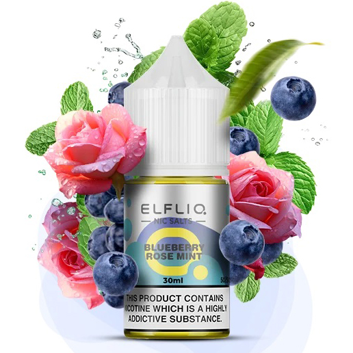 Рідина ELFLIQ 30 мл 5%. Чорниця Троянда М'ята (Blueberry Rose Mint)