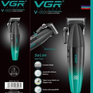 Машинка для стрижки волосся акумуляторна Professional Turbo з різними насадками VGR V-003. Колір: зелений