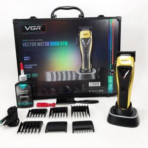 Машинка для стрижки VGR V-015 акумуляторна бездротова професійна 6 насадок