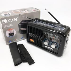 Радіо приймач Golon RX-BT978S сонячна панель AUX 3.5mm, Радіо приймач з вбудованим акумулятором
