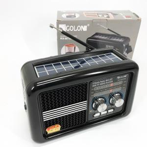 Радіо приймач Golon RX-BT978S сонячна панель AUX 3.5mm, Радіо приймач з вбудованим акумулятором