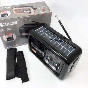 Радіо приймач Golon RX-BT978S сонячна панель AUX 3.5mm, Радіо приймач з вбудованим акумулятором
