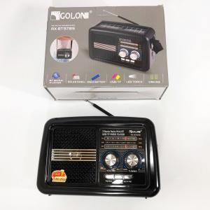 Радіо приймач Golon RX-BT978S сонячна панель AUX 3.5mm, Радіо приймач з вбудованим акумулятором