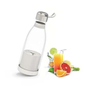 Портативний фітнес-блендер у вигляді пляшки на 420мл Juicer YC-02 міксер для смузі та коктейлів. Колір: білий