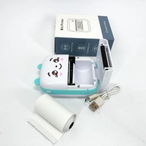 Портативний мініпринтер Mini printer з Bluetooth для термодруку без чорнила зі смартфона. Колір: блакитний