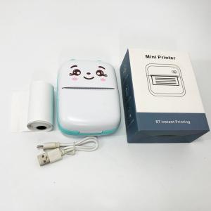 Портативний мініпринтер Mini printer з Bluetooth для термодруку без чорнила зі смартфона. Колір: блакитний
