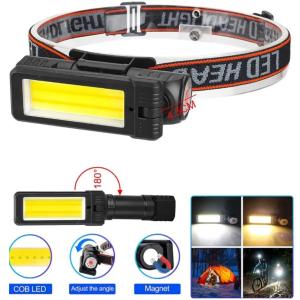 Ліхтар WORKLIGHT 2 в 1 5305-COB(WHITE+YELLOW), Потужний ліхтар для риболовлі, Потужний ліхтар на голову