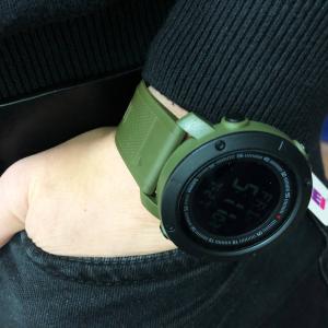 Годинник наручний чоловічий SKMEI 2095AG, годинник тактичний протиударний, армійський годинник. Колір: зелений