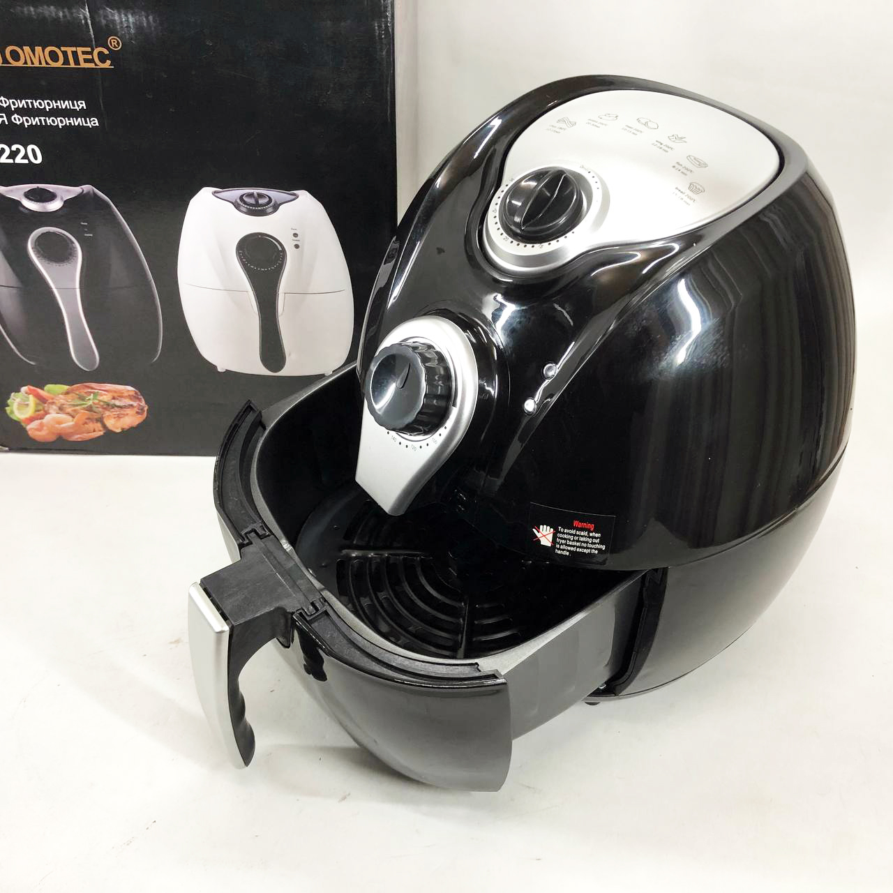 Аерофритниця Мультипіч Аерогриль Domotec MS-3220 1300Вт 4.5л Безмасляна з Таймером Black