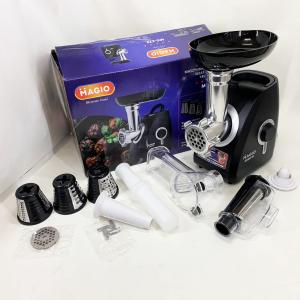 М'ясорубка MAGIO MG-270 2200 Вт М'ясорубка з насадками для нарізки овочів, М'ясорубка електрична для м'яса
