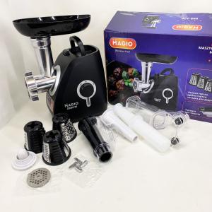 М'ясорубка MAGIO MG-270 2200 Вт М'ясорубка з насадками для нарізки овочів, М'ясорубка електрична для м'яса