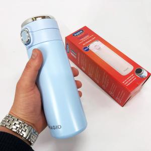 Термос SMART MAGIO MG-1047B вакуумний 400 мл, Розумний термос з датчиком температури, Термос похідний Blue