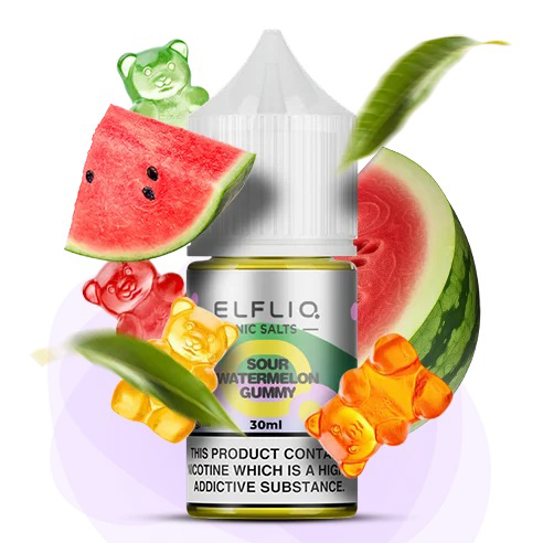 Рідина ELFLIQ 30мл 5%. Кислий Кавуновий Мармелад (Sour Watermelon Gummy)