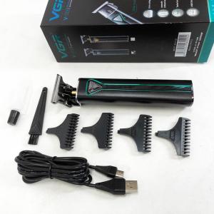Професійна акумуляторна машинка для стрижки VGR V-009 тример для бороди та вусів. Колір: зелений