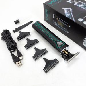 Професійна акумуляторна машинка для стрижки VGR V-009 тример для бороди та вусів. Колір: зелений