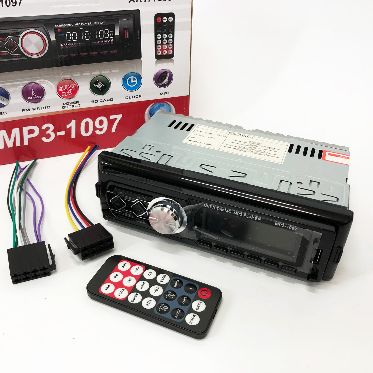 Автомагнітола MP3-1097 BT ISO зі знімною панеллю, Автомагнітола магнітола в авто з Usb сенсорна
