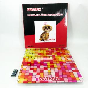 Ваги для підлоги MATARIX MX-452 180 кг, Ваги для вимірювання маси тіла, Електронні ваги мозаїка